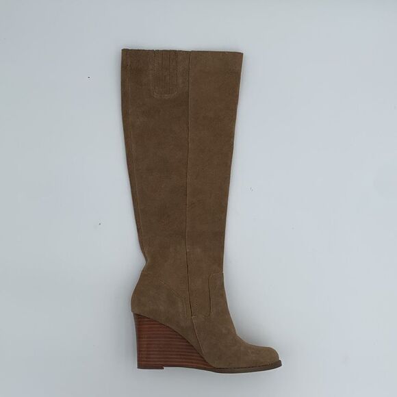 Sole Society Prony brown suede leather tall wedge boots size 6/36.5 - Picture 4 of 13